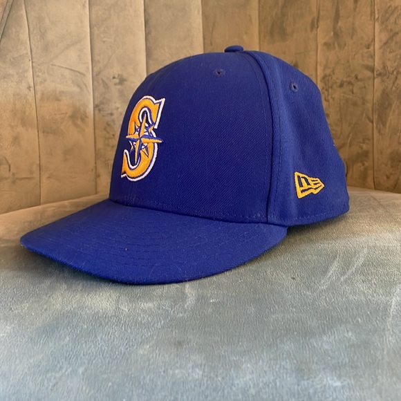 Seattle Mariners New Era Royal Blue On Field Hat (Fitted Hat) - Picture 2 of 3